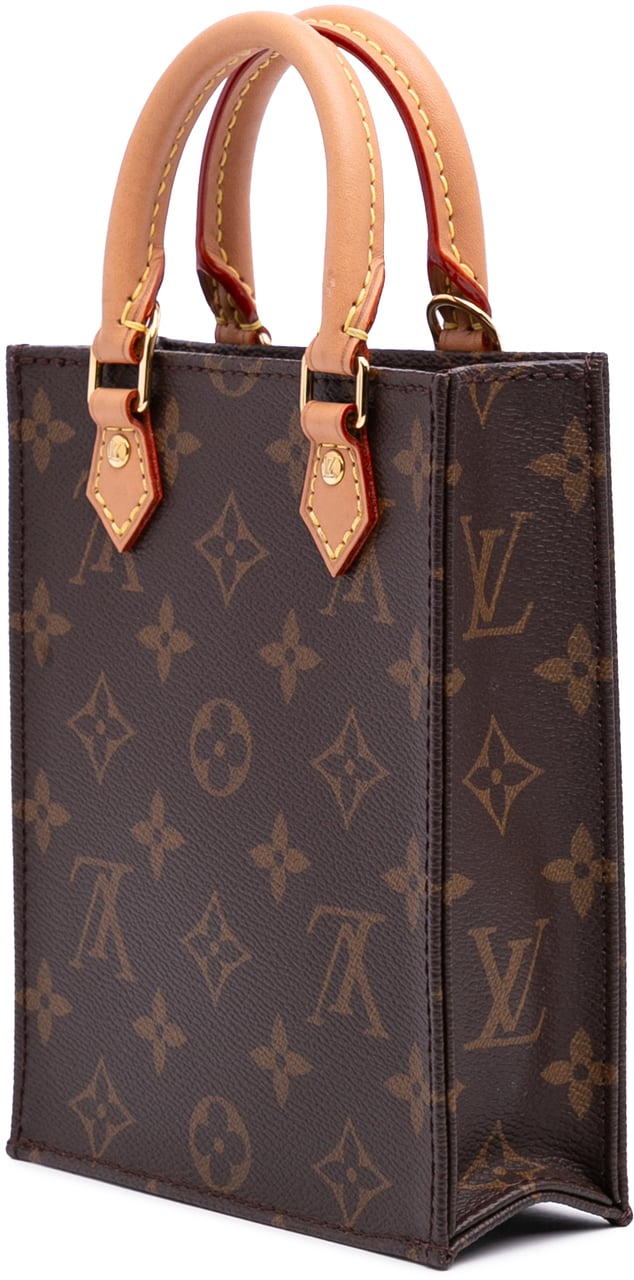 Louis Vuitton Monogram Petit Sac Plat Bruin
