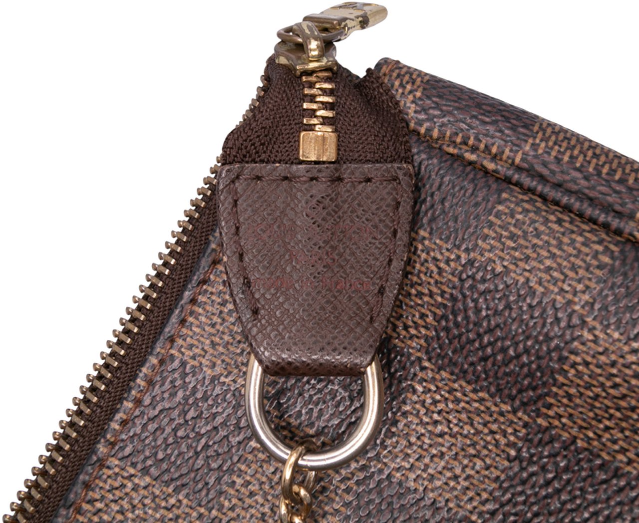Louis Vuitton Damier Ebene Mini Pochette Accessoires Bruin