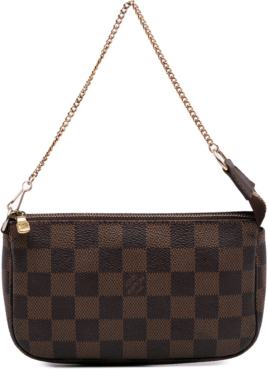Louis Vuitton Damier Ebene Mini Pochette Accessoires Bruin