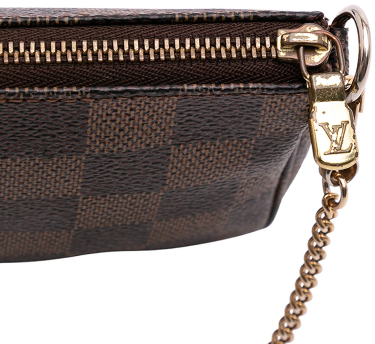 Louis Vuitton Damier Ebene Mini Pochette Accessoires Bruin