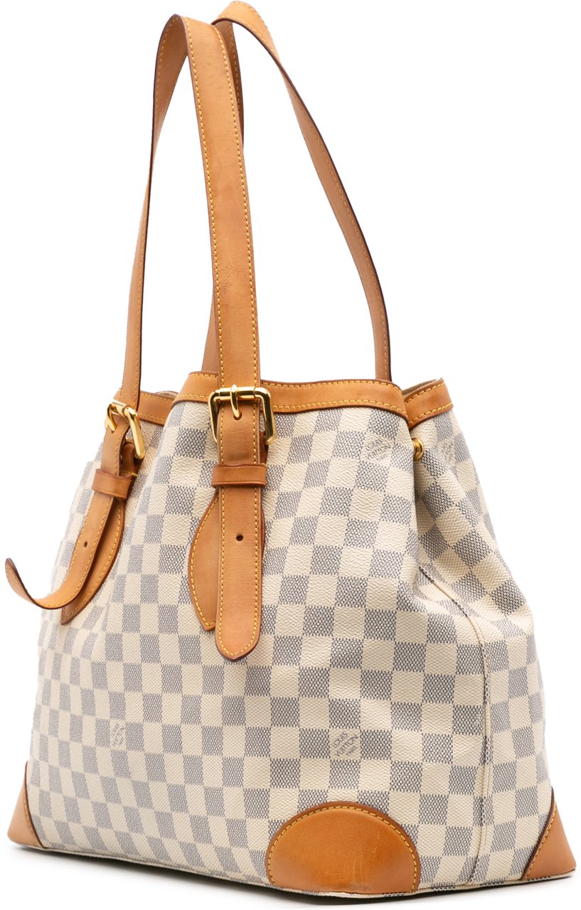Louis Vuitton Damier Azur Hampstead MM Wit
