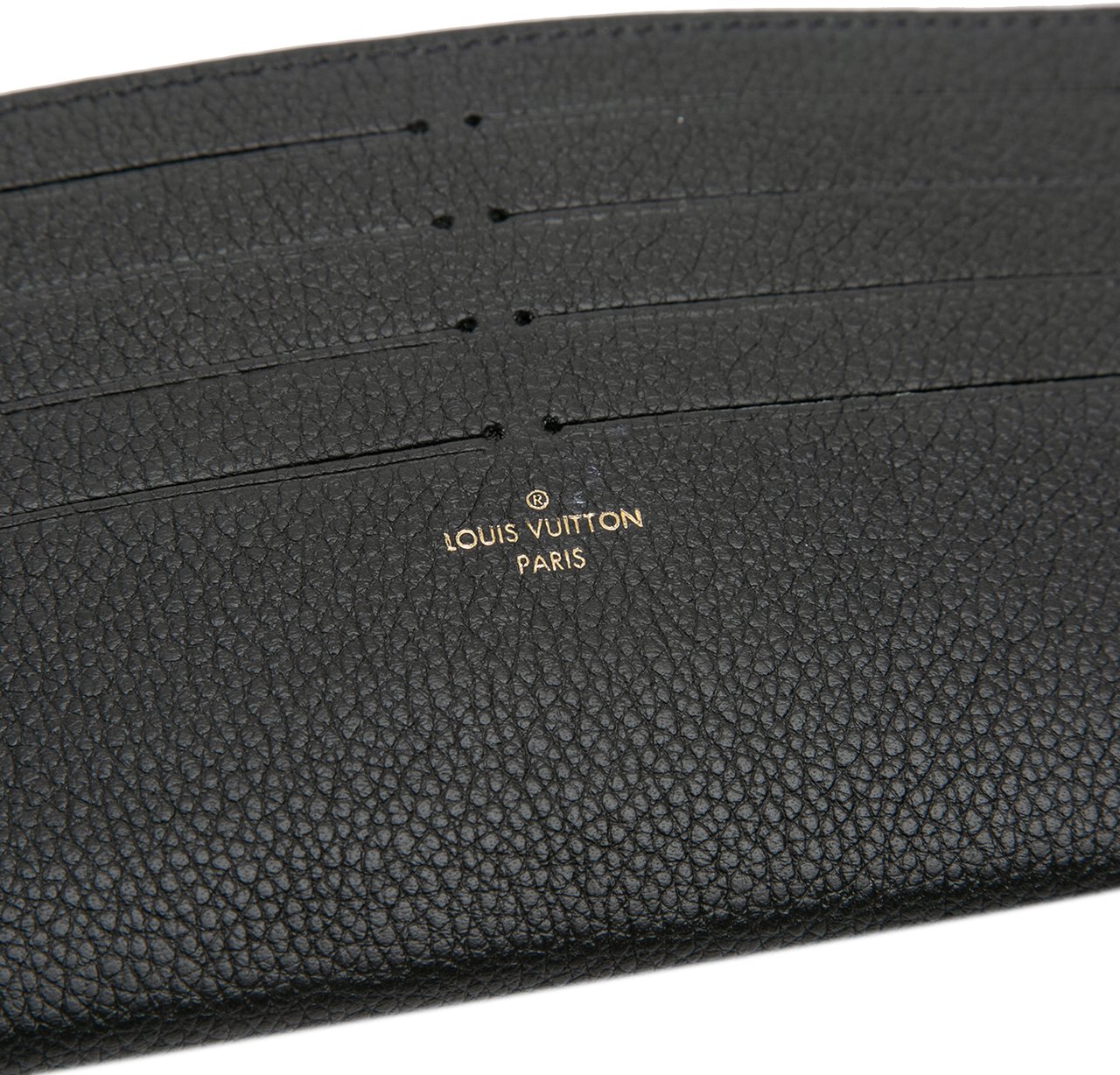 Louis Vuitton Calfskin Felicie Card Holder Insert Zwart