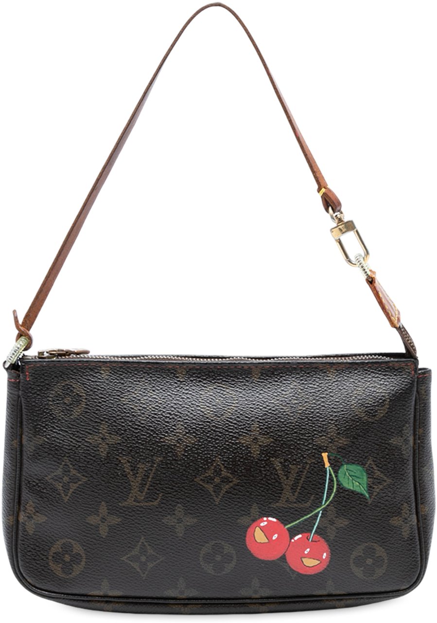 Louis Vuitton Takashi Murakami Monogram Cherry Pochette Accessoires Bruin