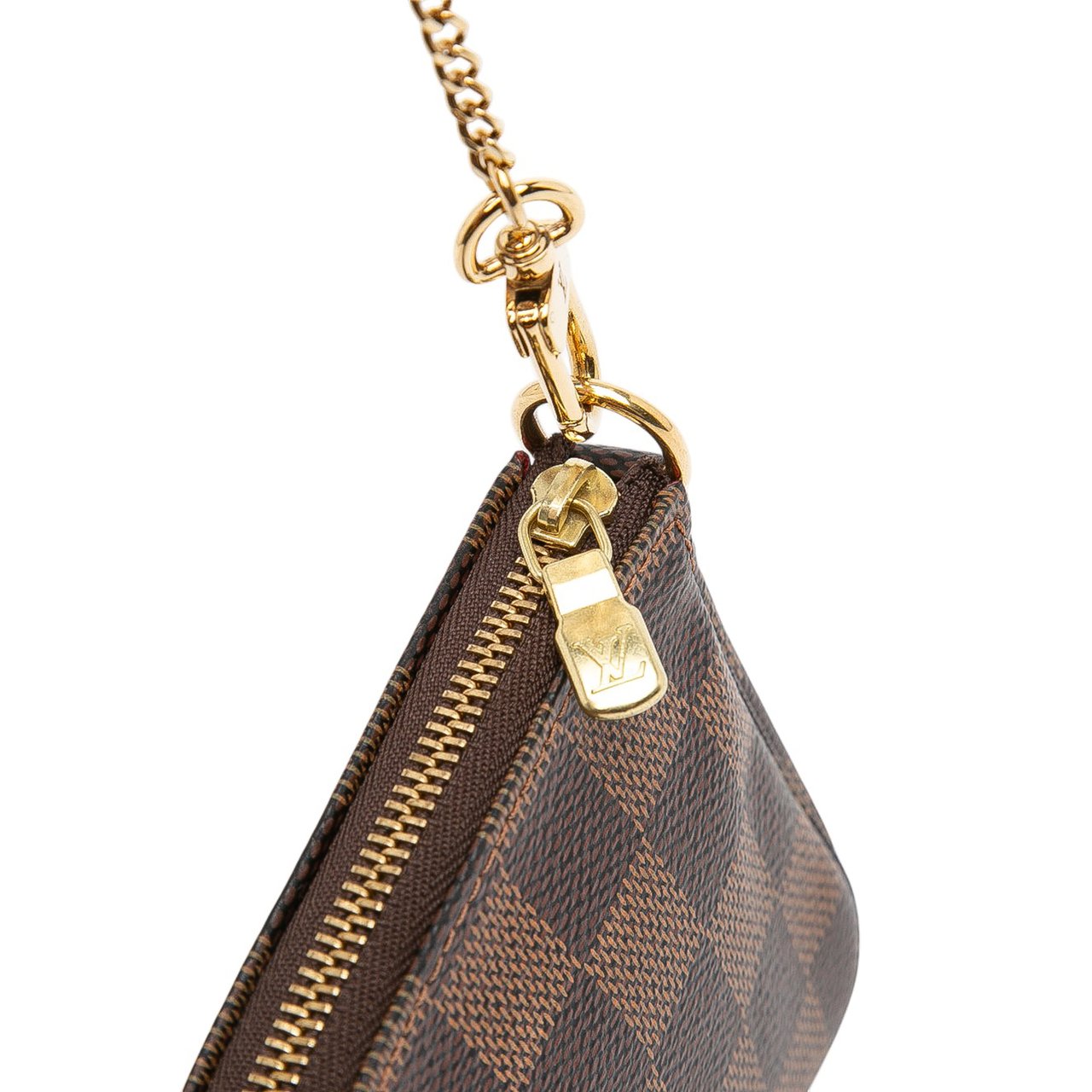 Louis Vuitton Damier Ebene Mini Pochette Accessoires Bruin