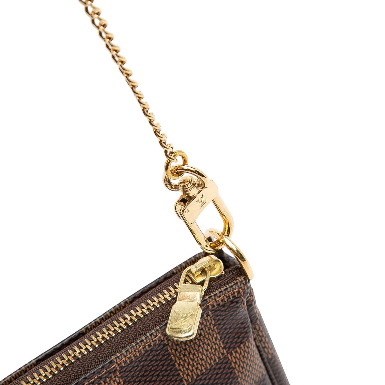 Louis Vuitton Damier Ebene Mini Pochette Accessoires Bruin