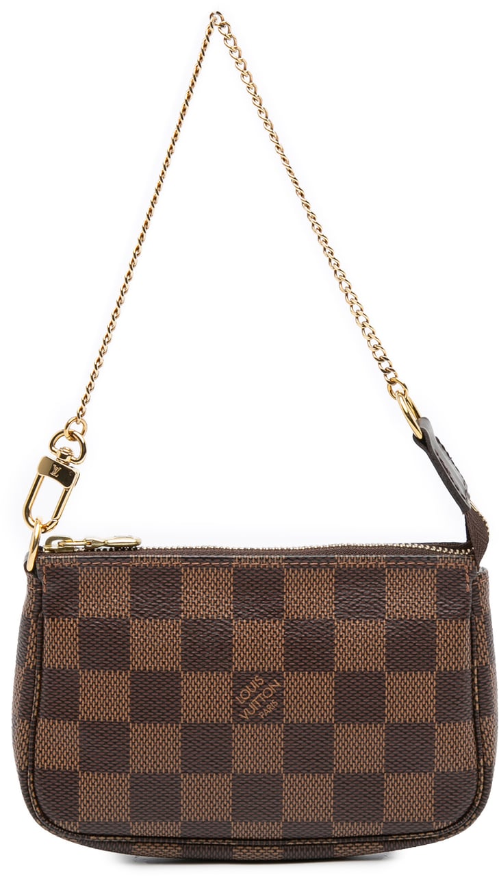 Louis Vuitton Damier Ebene Mini Pochette Accessoires Bruin
