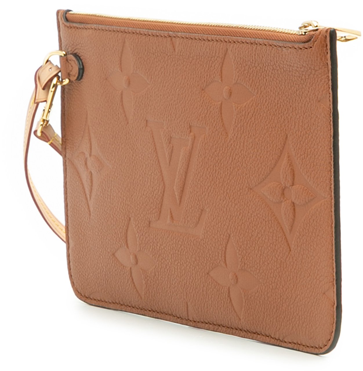 Louis Vuitton Monogram Empreinte Giant Neverfull MM Pouch Bruin