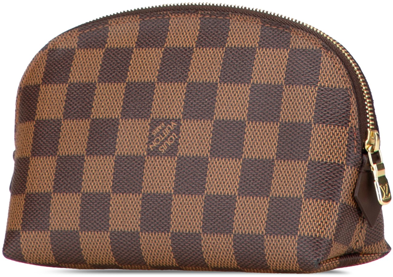 Louis Vuitton Damier Ebene Cosmetic Pouch Bruin