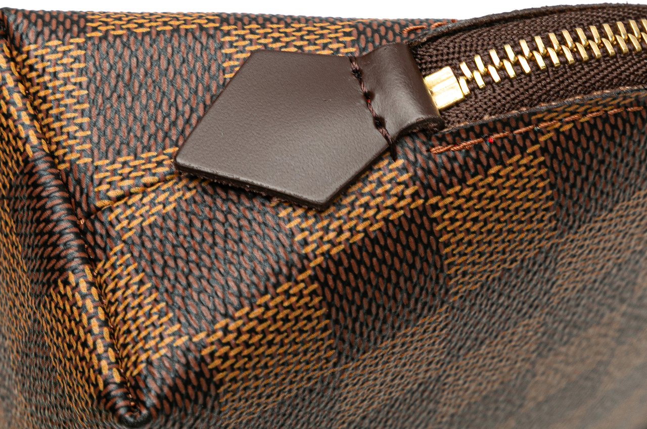 Louis Vuitton Damier Ebene Cosmetic Pouch Bruin