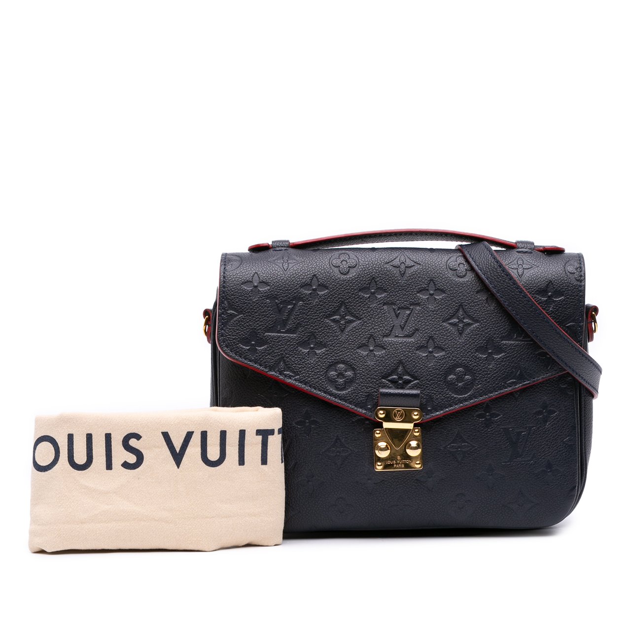 Louis Vuitton Monogram Empreinte Pochette Metis Blauw