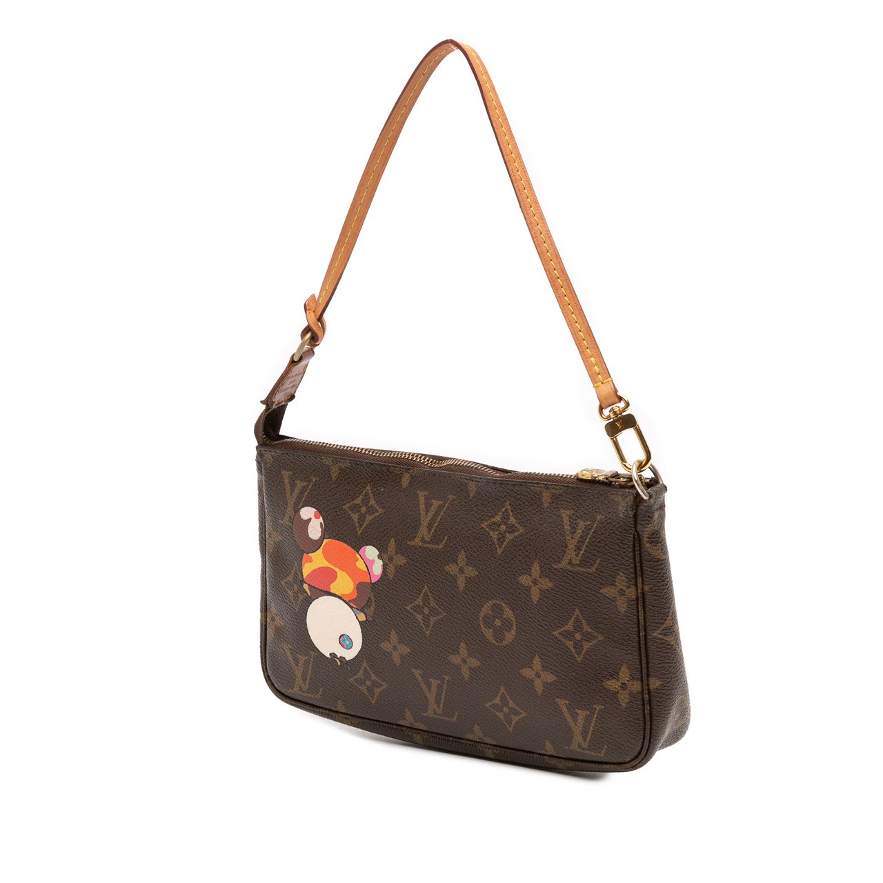 Louis Vuitton Takashi Murakami Monogram Panda Pochette Accessoires Bruin