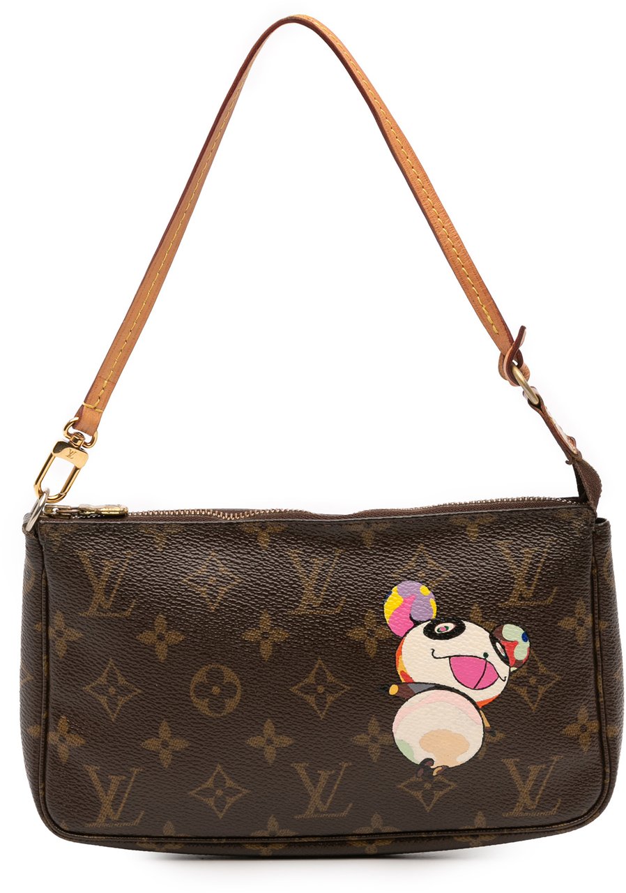 Louis Vuitton Takashi Murakami Monogram Panda Pochette Accessoires Bruin