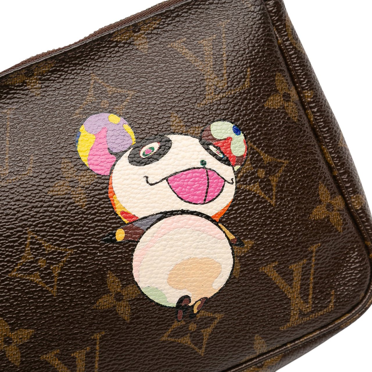 Louis Vuitton Takashi Murakami Monogram Panda Pochette Accessoires Bruin