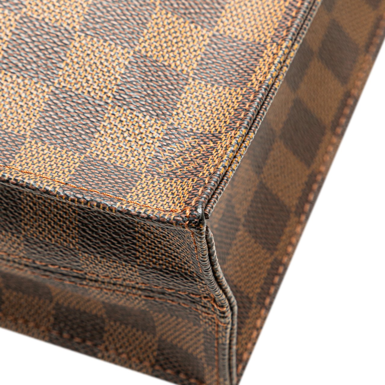 Louis Vuitton Damier Ebene Sac Plat Bruin