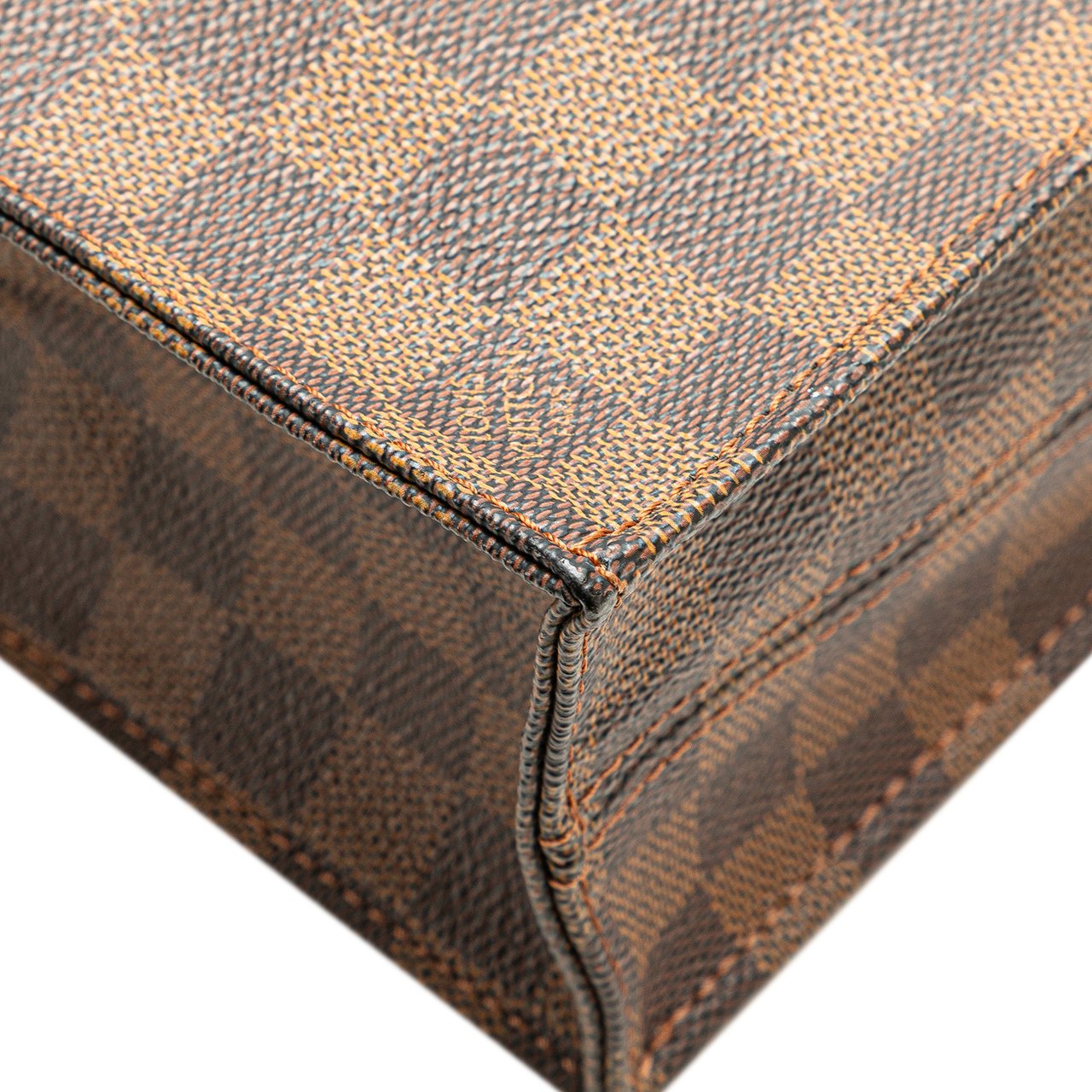Louis Vuitton Damier Ebene Sac Plat Bruin