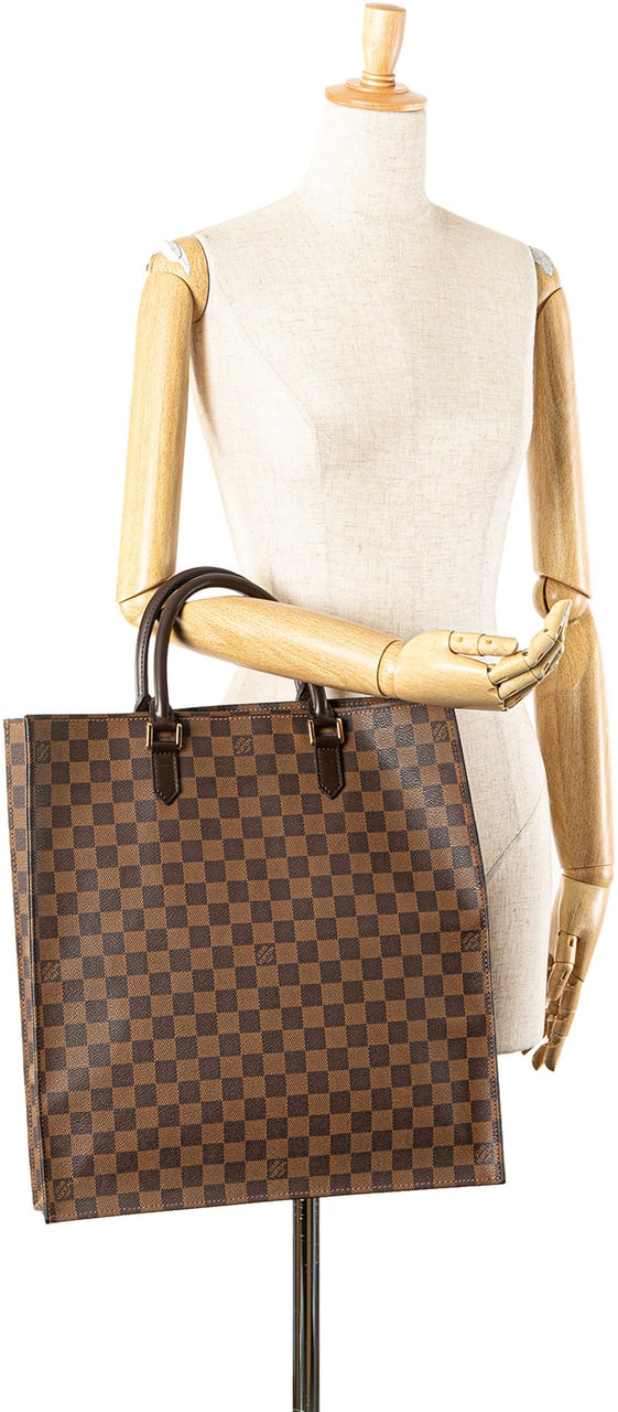 Louis Vuitton Damier Ebene Sac Plat Bruin