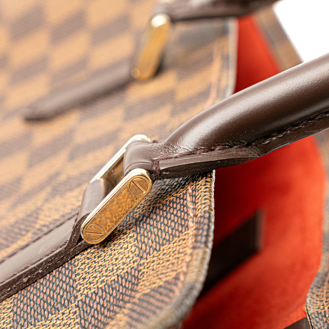 Louis Vuitton Damier Ebene Sac Plat Bruin