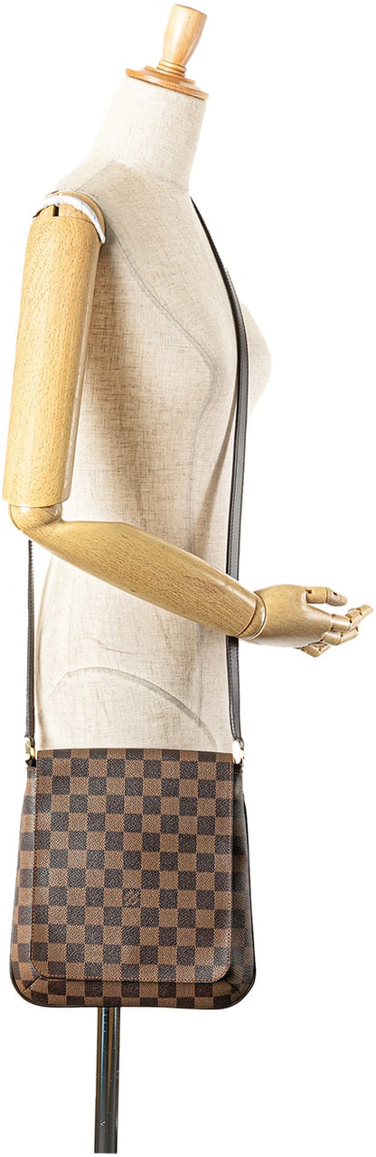 Louis Vuitton Damier Ebene Musette Salsa Long Strap Bruin