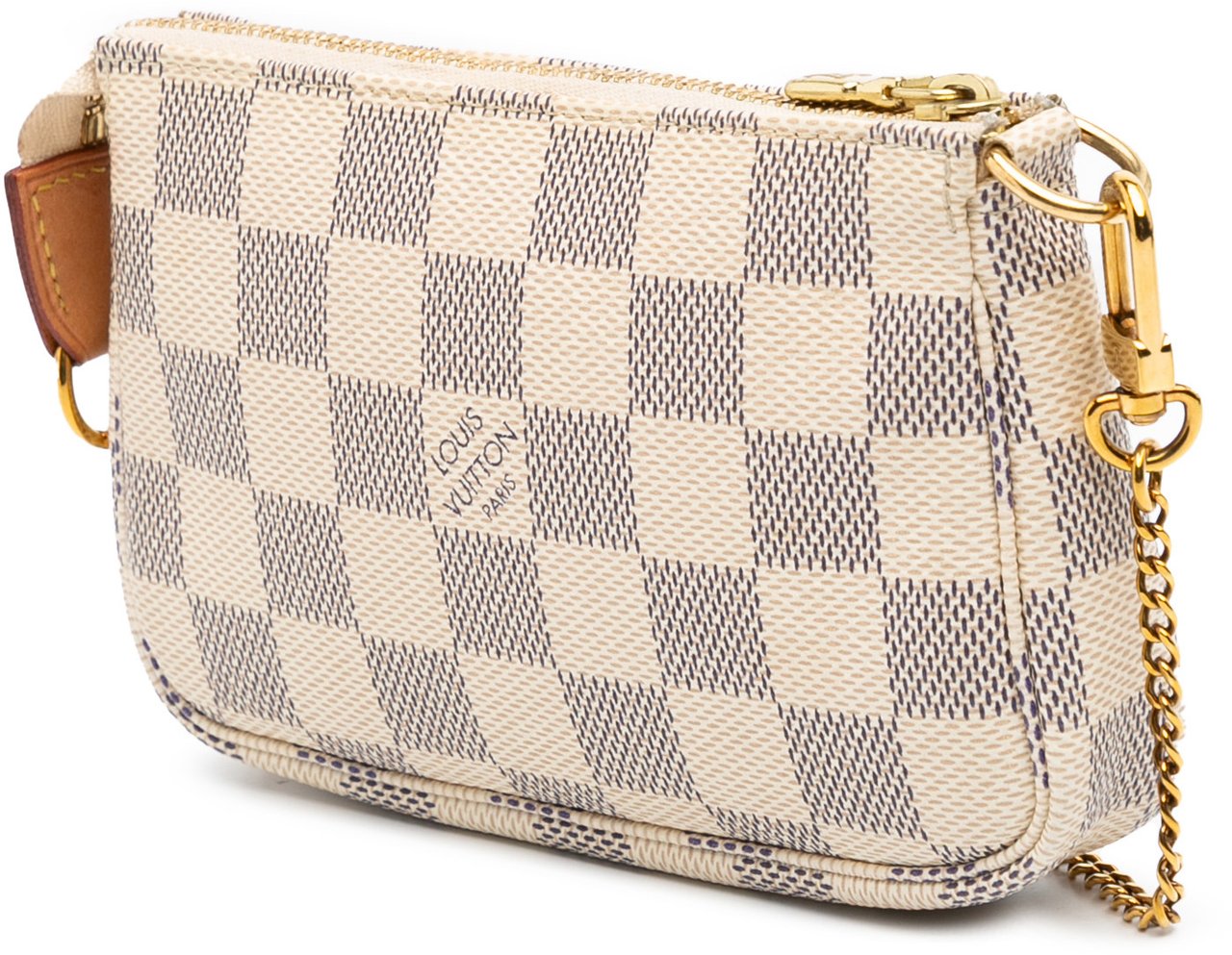 Louis Vuitton Damier Azur Mini Pochette Accessoires Wit
