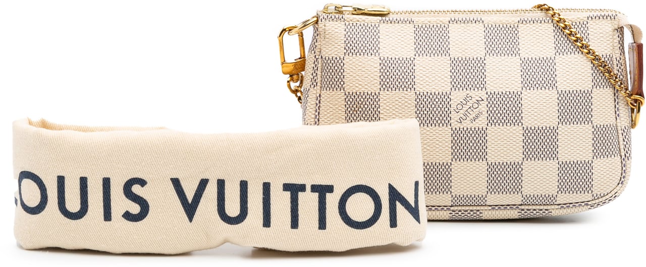Louis Vuitton Damier Azur Mini Pochette Accessoires Wit