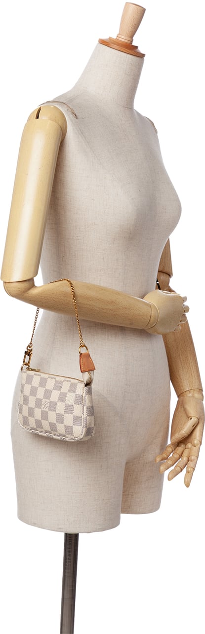 Louis Vuitton Damier Azur Mini Pochette Accessoires Wit