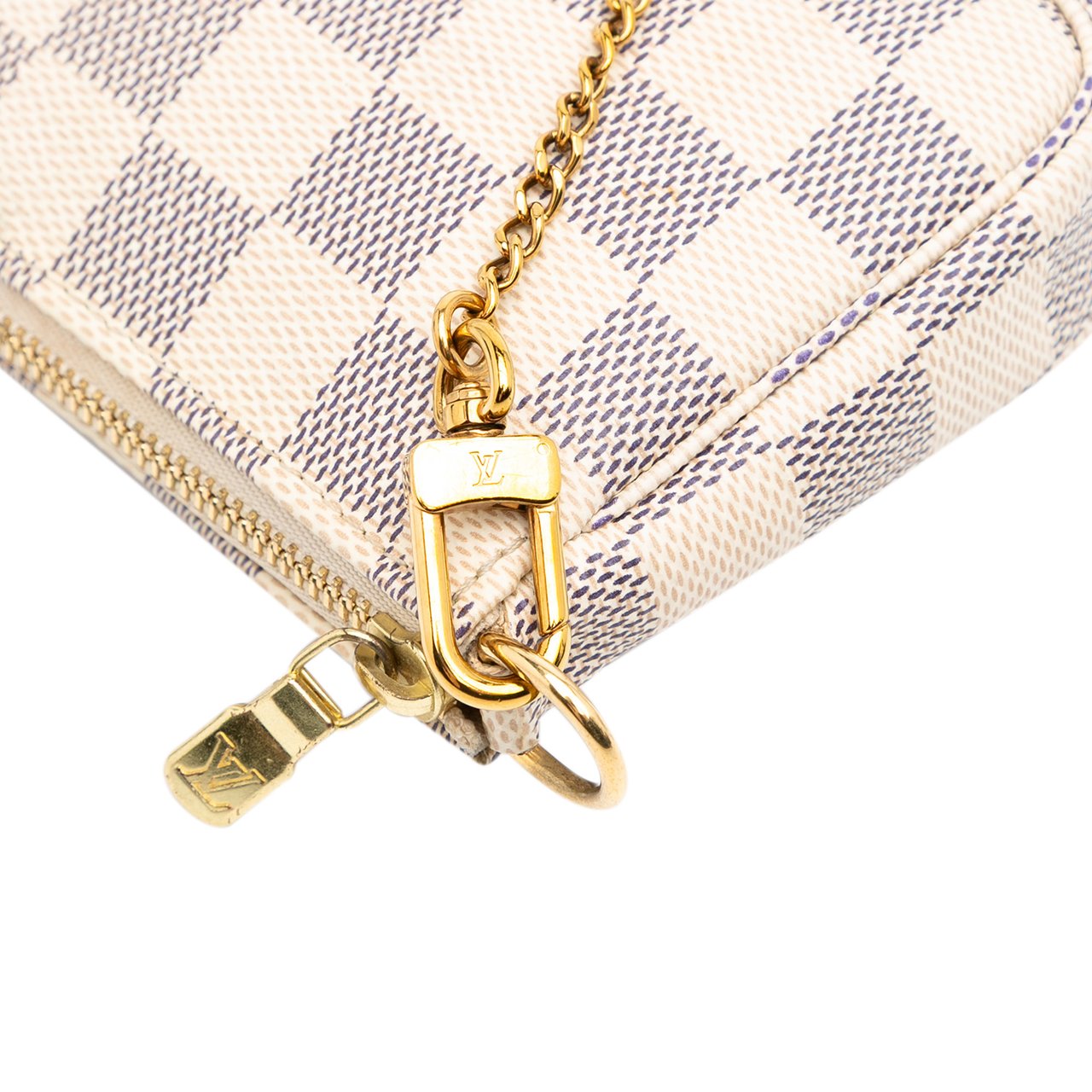Louis Vuitton Damier Azur Mini Pochette Accessoires Wit