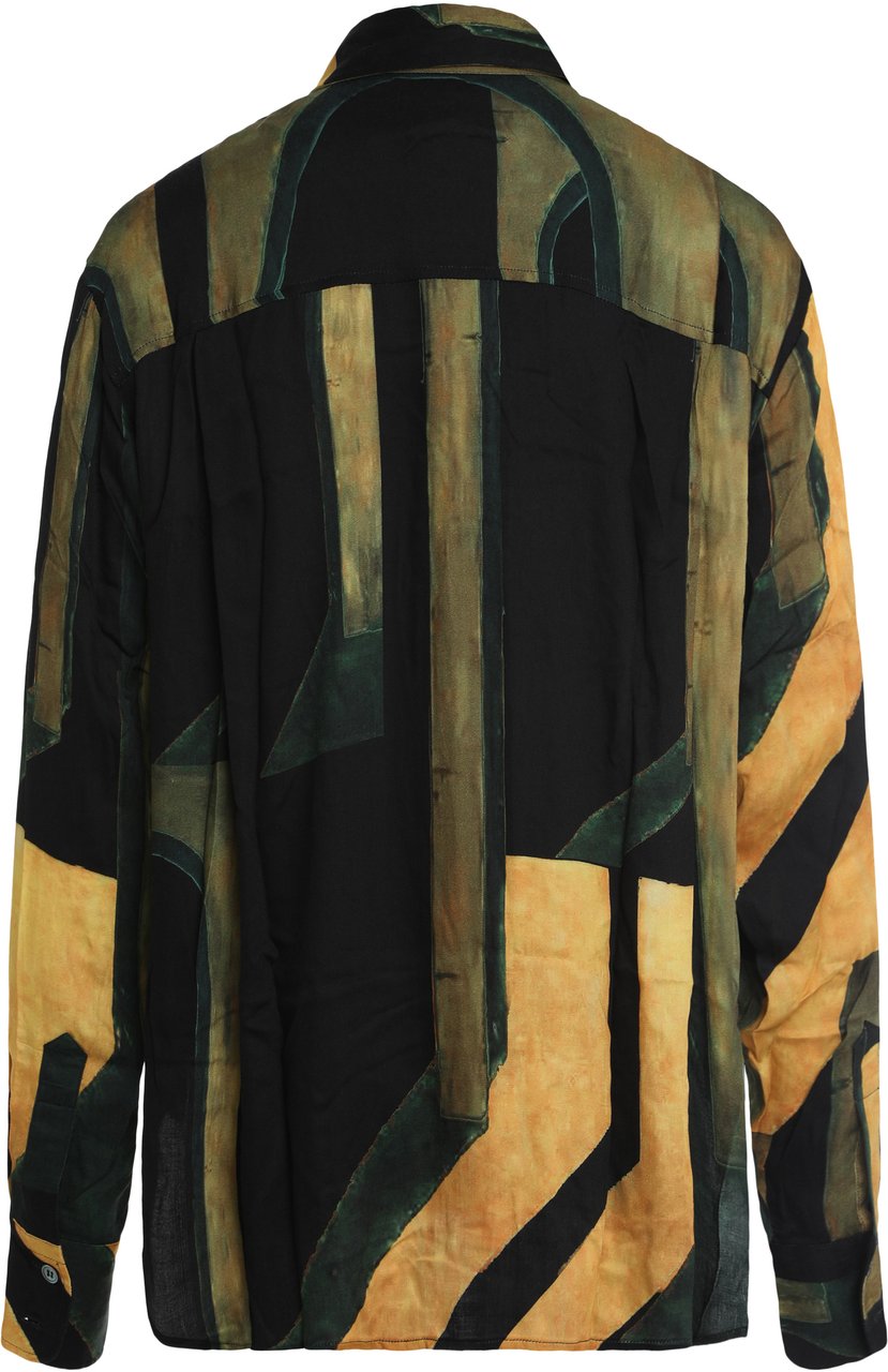 Louisa Ballou Viscose printed shirt Zwart