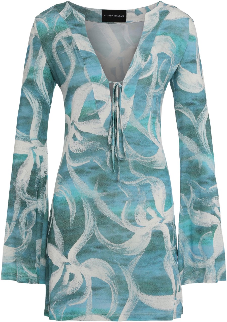 Louisa Ballou Viscose dress Lichtblauw
