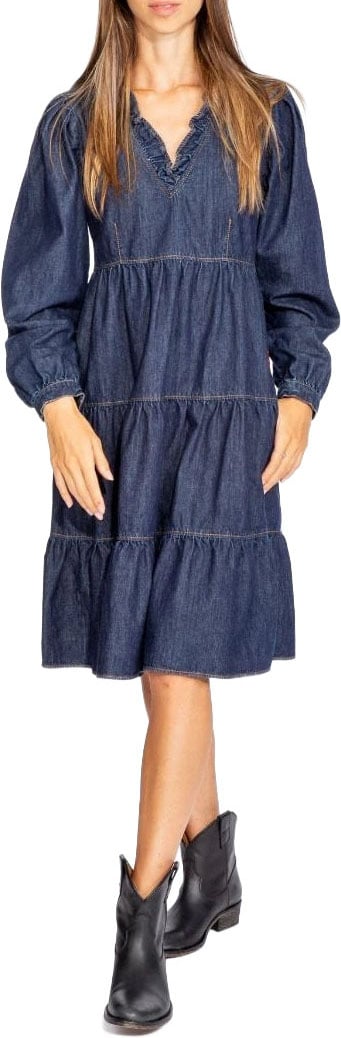 Love Moschino Dress Blue Woman Blauw