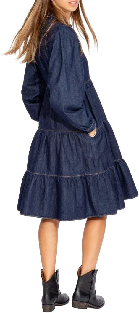 Love Moschino Dress Blue Woman Blauw