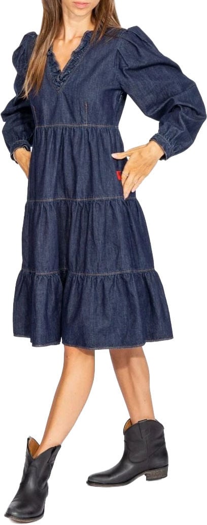 Love Moschino Love Moschino Women Blue Denim Dress Blauw