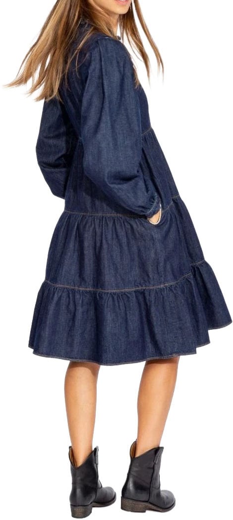 Love Moschino Love Moschino Women Blue Denim Dress Blauw