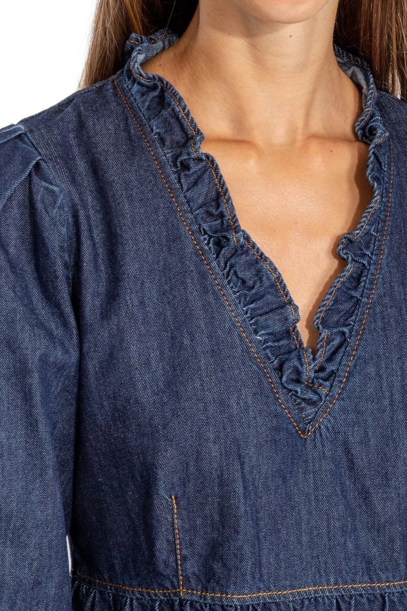 Love Moschino Love Moschino Women Blue Denim Dress Blauw