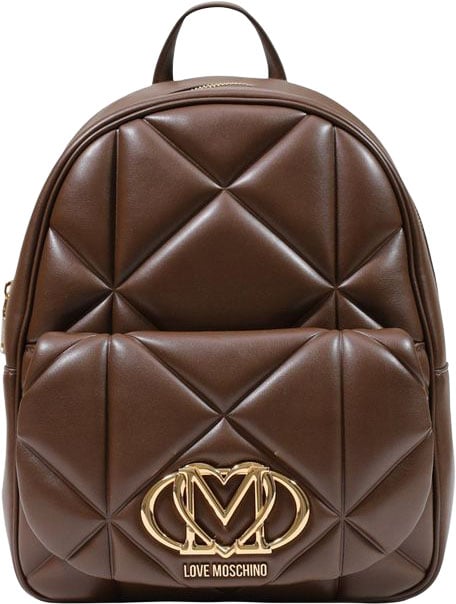 Love Moschino Brown Polyethylene Backpack Bruin