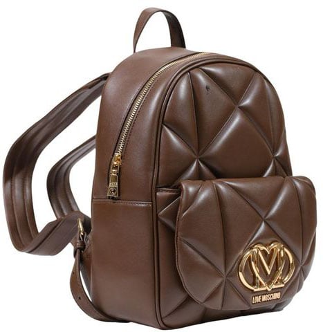 Love Moschino Brown Polyethylene Backpack Bruin