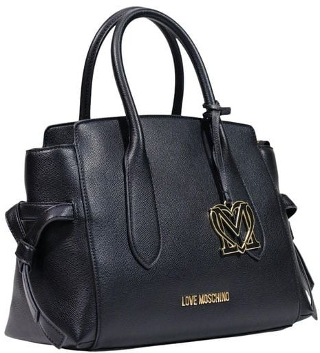 Love Moschino Black Polyethylene Handbag Zwart