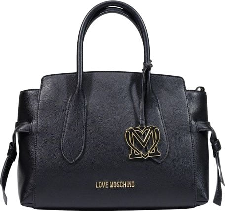 Love Moschino Black Polyethylene Handbag Zwart