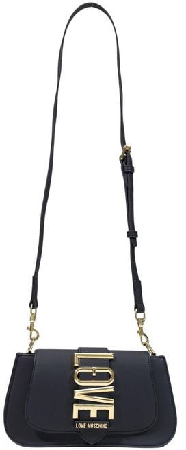 Love Moschino Black Polyethylene Handbag Zwart