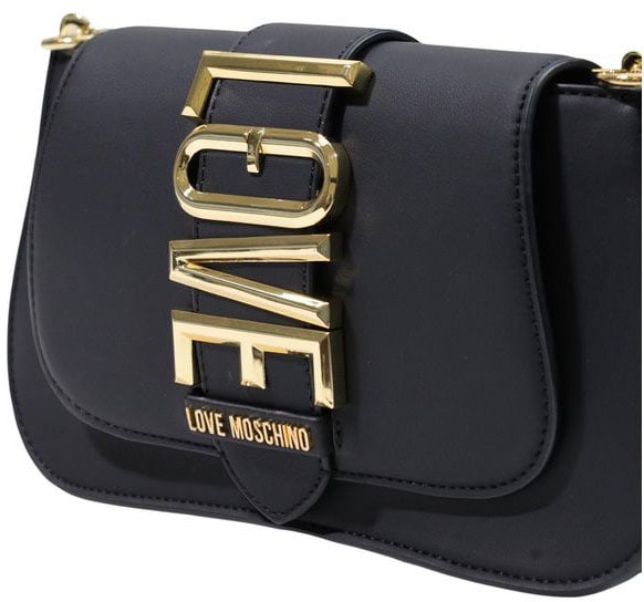 Love Moschino Black Polyethylene Handbag Zwart
