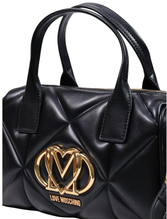 Love Moschino Black Polyethylene Handbag Zwart