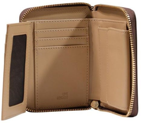 Love Moschino Brown Polyethylene Wallet Bruin