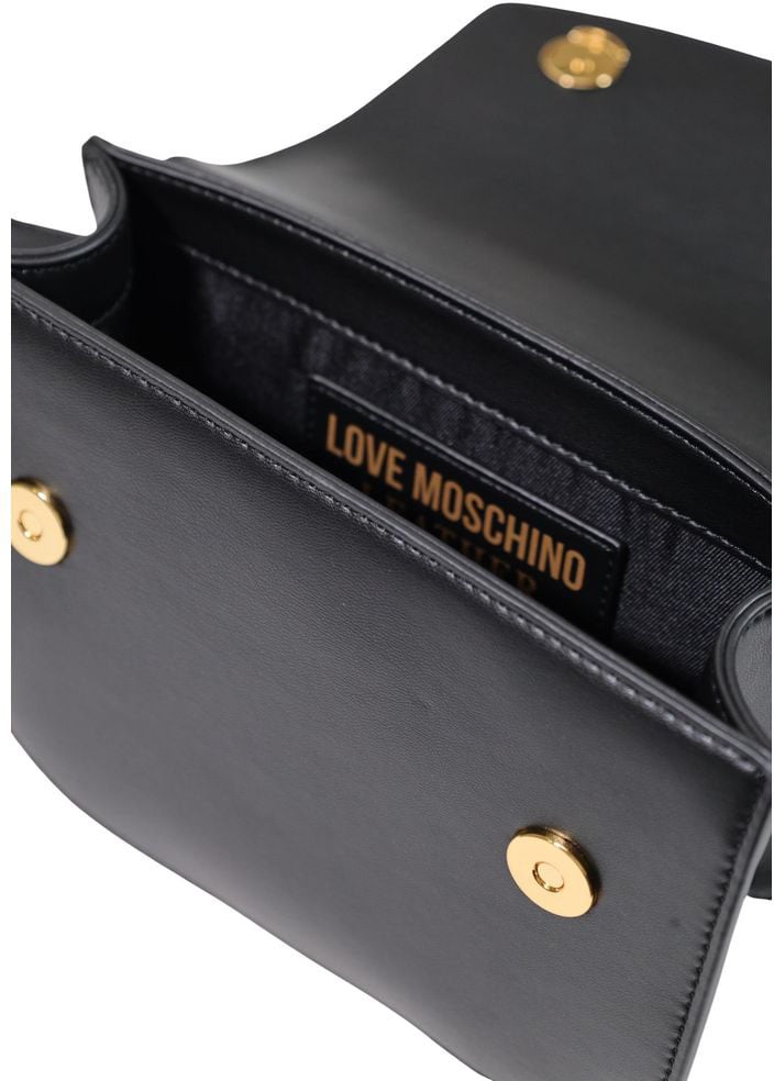 Love Moschino Black Polyester Handbag Zwart