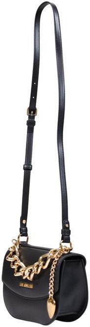 Love Moschino Black Polyester Handbag Zwart