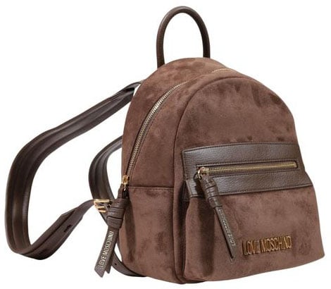 Love Moschino Brown Polyester Backpack Bruin