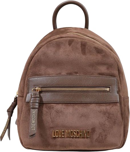 Love Moschino Brown Polyester Backpack Bruin