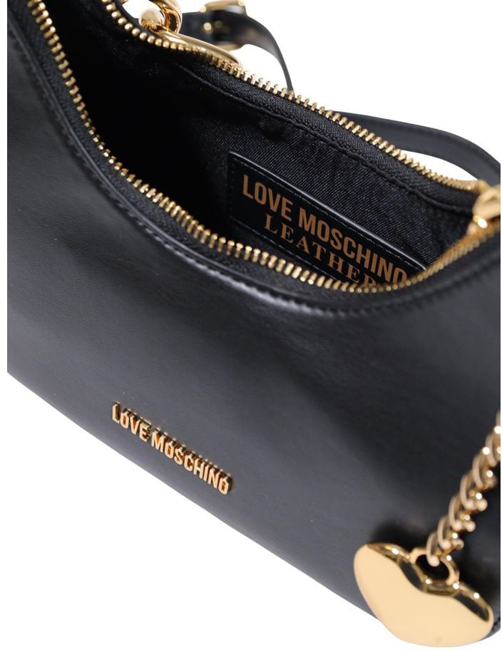 Love Moschino Black Polyester Handbag Zwart