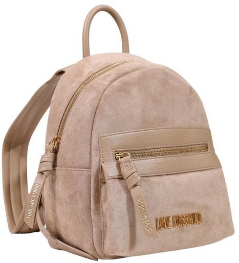 Love Moschino Beige Polyester Backpack Beige