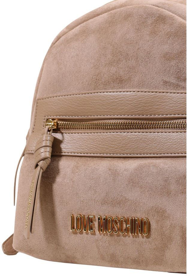 Love Moschino Beige Polyester Backpack Beige
