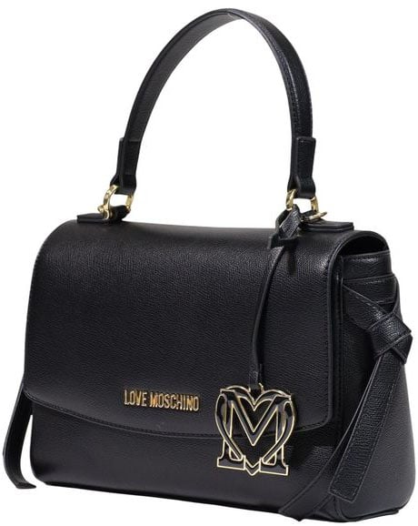Love Moschino Black Polyethylene Handbag Zwart