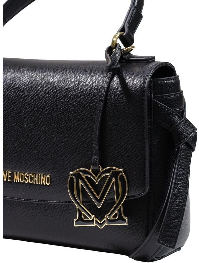Love Moschino Black Polyethylene Handbag Zwart